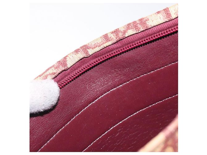 Borsa a spalla in tela Trotter Christian Dior rossa oro Auth BA3780 Rosso D'oro - vista 16