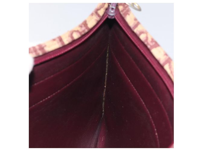 Borsa a spalla in tela Trotter Christian Dior rossa oro Auth BA3780 Rosso D'oro - vista 18