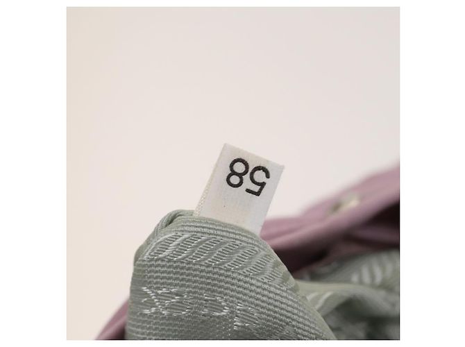 Zaino PRADA in nylon rosa argento Auth fm4758 - vista 11