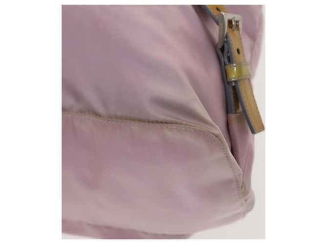 Zaino PRADA in nylon rosa argento Auth fm4758 - vista 18