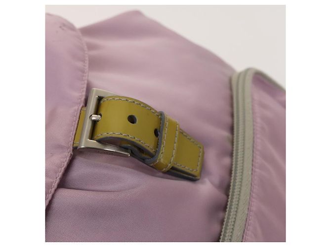 Zaino PRADA in nylon rosa argento Auth fm4758 - vista 21