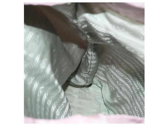 Zaino PRADA in nylon rosa argento Auth fm4758 - vista 24