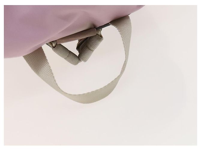 Zaino PRADA in nylon rosa argento Auth fm4758 - vista 7