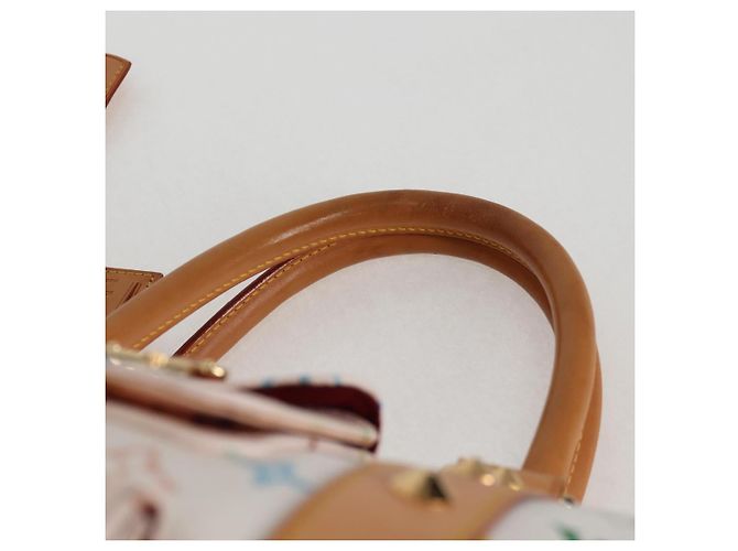 LOUIS VUITTON Keepall 45 Tasche Monogram Multicolor Weiß M92641 LV Auth 126488V - Ansicht 14