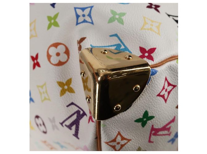 LOUIS VUITTON Keepall 45 Tasche Monogram Multicolor Weiß M92641 LV Auth 126488V - Ansicht 17
