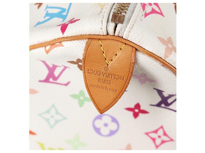 LOUIS VUITTON Keepall 45 Tasche Monogram Multicolor Weiß M92641 LV Auth 126488V - Ansicht 18