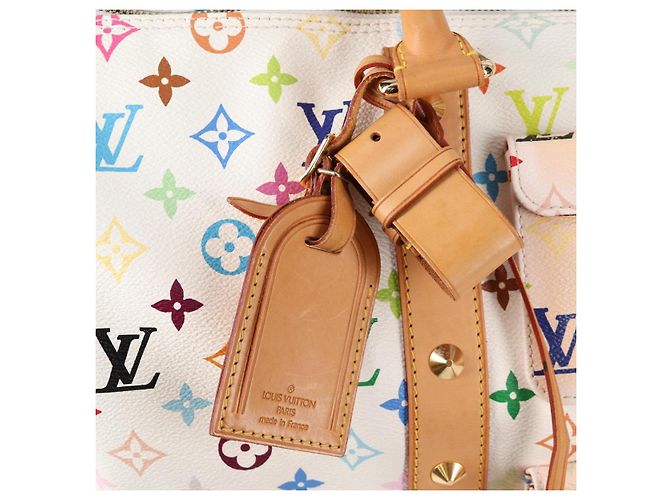 LOUIS VUITTON Keepall 45 Tasche Monogram Multicolor Weiß M92641 LV Auth 126488V - Ansicht 19