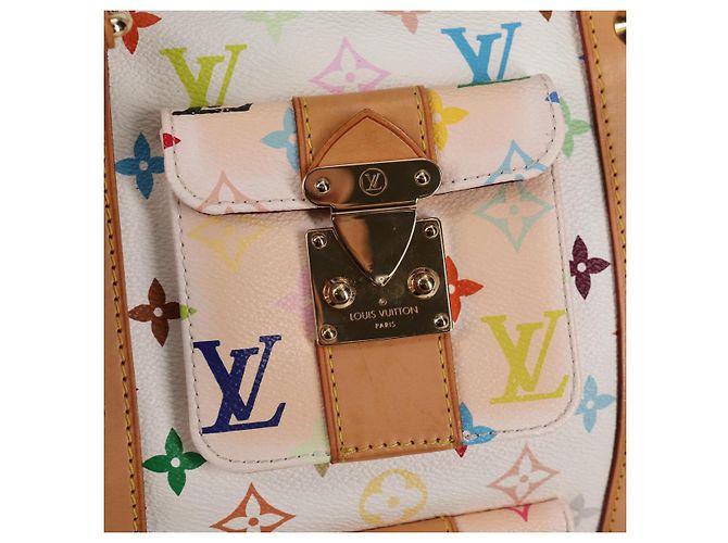 LOUIS VUITTON Keepall 45 Tasche Monogram Multicolor Weiß M92641 LV Auth 126488V - Ansicht 20