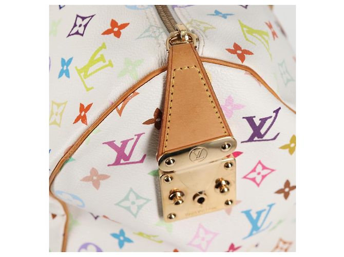 LOUIS VUITTON Keepall 45 Tasche Monogram Multicolor Weiß M92641 LV Auth 126488V - Ansicht 22