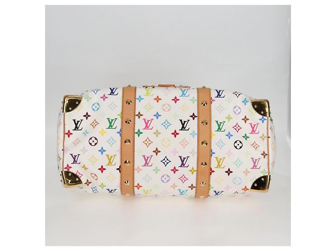 LOUIS VUITTON Keepall 45 Tasche Monogram Multicolor Weiß M92641 LV Auth 126488V - Ansicht 5