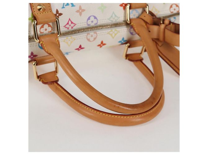 LOUIS VUITTON Keepall 45 Tasche Monogram Multicolor Weiß M92641 LV Auth 126488V - Ansicht 7