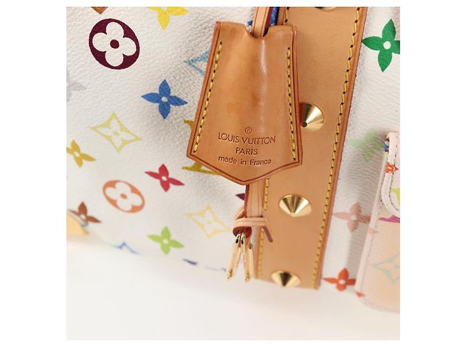 LOUIS VUITTON Keepall 45 Tasche Monogram Multicolor Weiß M92641 LV Auth 126488V - Ansicht 9