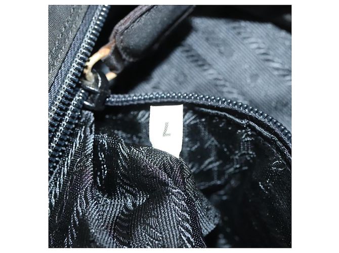 PRADA Borsa a mano in nylon nero e oro Auth bs27856 D'oro - vista 12
