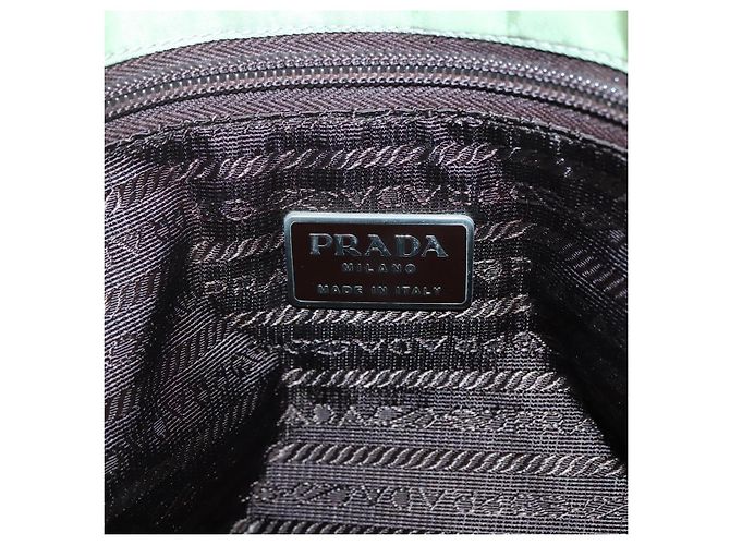 PRADA Tote Bag aus Nylon Beige Silber Authentisch bs27846 - Ansicht 18