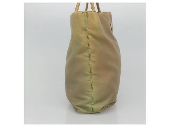 PRADA Tote Bag aus Nylon Beige Silber Authentisch bs27846 - Ansicht 3