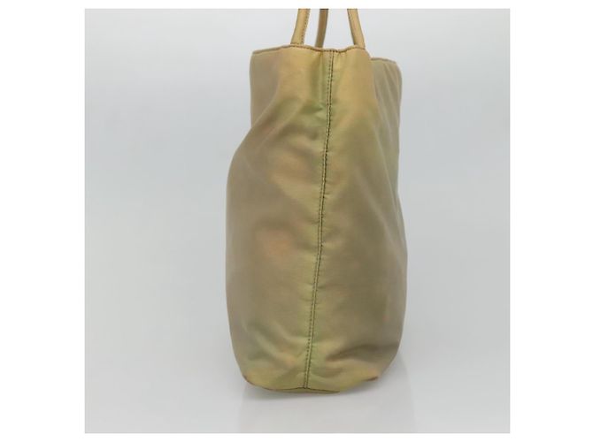 PRADA Tote Bag aus Nylon Beige Silber Authentisch bs27846 - Ansicht 4