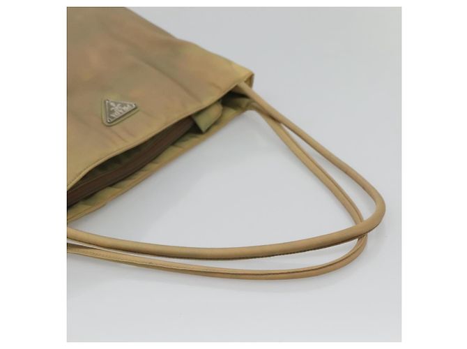 PRADA Tote Bag aus Nylon Beige Silber Authentisch bs27846 - Ansicht 7