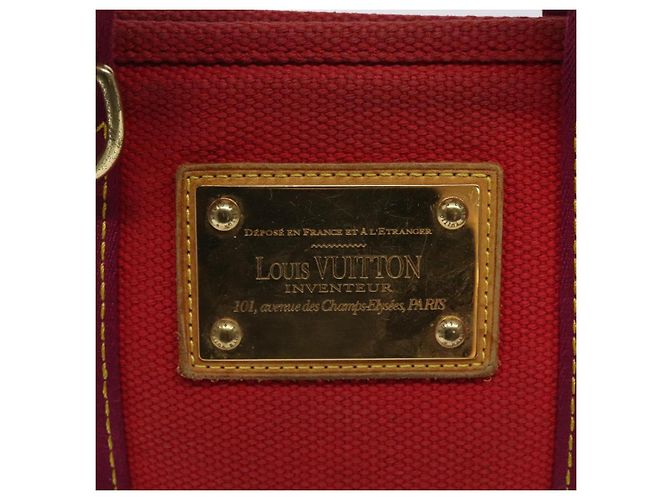 LOUIS VUITTON Antigua Cabas PM Borsa Tote Canvas Rossa M40037 LV Auth ep9539 Rosso - vista 17