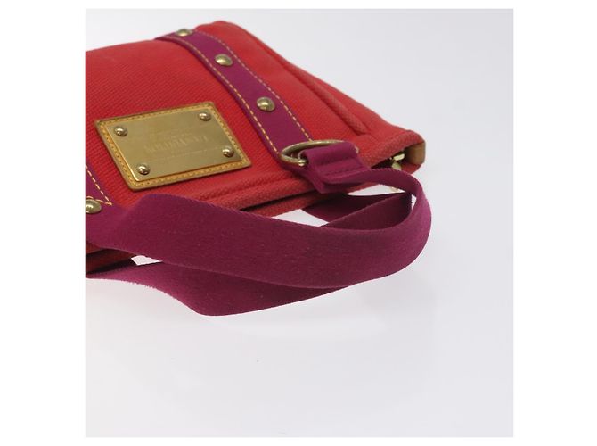 LOUIS VUITTON Antigua Cabas PM Borsa Tote Canvas Rossa M40037 LV Auth ep9539 Rosso - vista 7