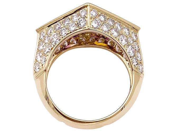 O.J. Perrin Ring, Gelbgold, Citrin, Amethyst und Diamanten. - Ansicht 4