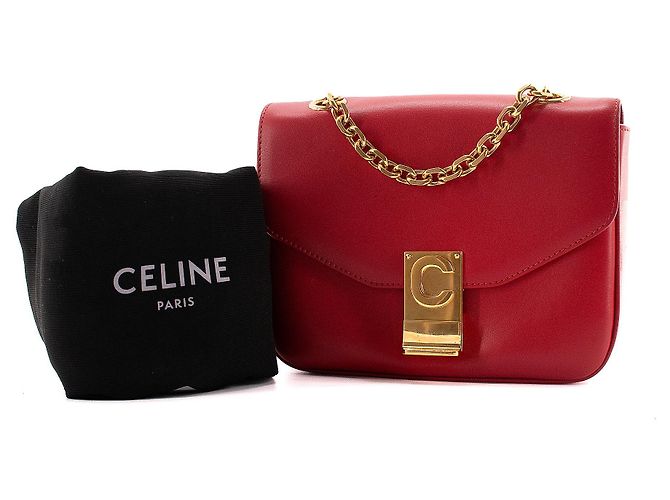Céline CELINE - Borsa a spalla C Bag Celine in pelle liscia rossa Rosso - vista 8