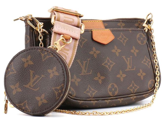 LOUIS VUITTON - Borsa a tracolla Multi pochettes accessori Louis Vuitton in tela monogrammata Marrone - vista 2