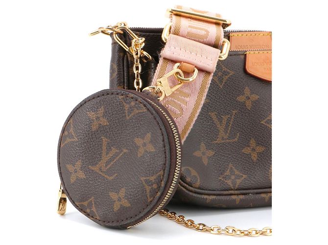 LOUIS VUITTON - Borsa a tracolla Multi pochettes accessori Louis Vuitton in tela monogrammata Marrone - vista 7