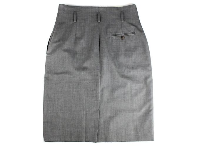HERMÈS - Wollrock (Größe 40) Grau - Ansicht 2