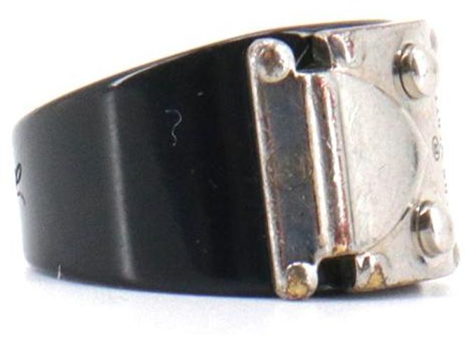 LOUIS VUITTON - Anello Lock Me Louis Vuitton in plastica nera (M) Nero - vista 2