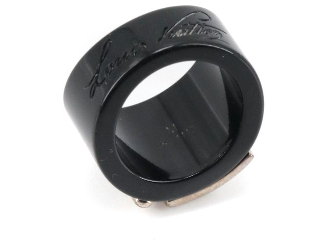LOUIS VUITTON - Anello Lock Me Louis Vuitton in plastica nera (M) Nero - vista 5