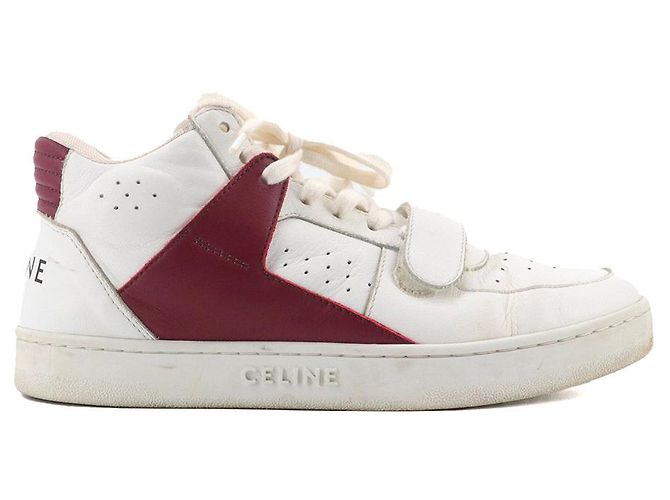 Céline CELINE - Sneakers alte Celine CT-02 in pelle bianca e rossa (T39) Bianco - vista 2