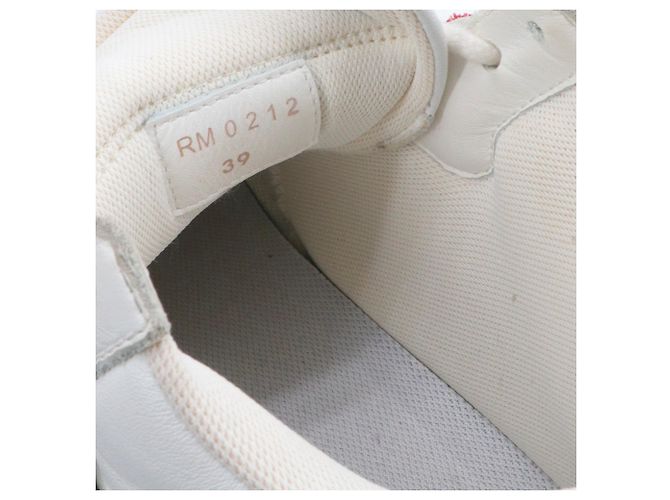 Céline CELINE - Sneakers alte Celine CT-02 in pelle bianca e rossa (T39) Bianco - vista 8