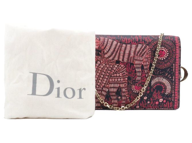 DIOR - Borsa a spalla Lady Dior in pelle fucsia Porpora - vista 11