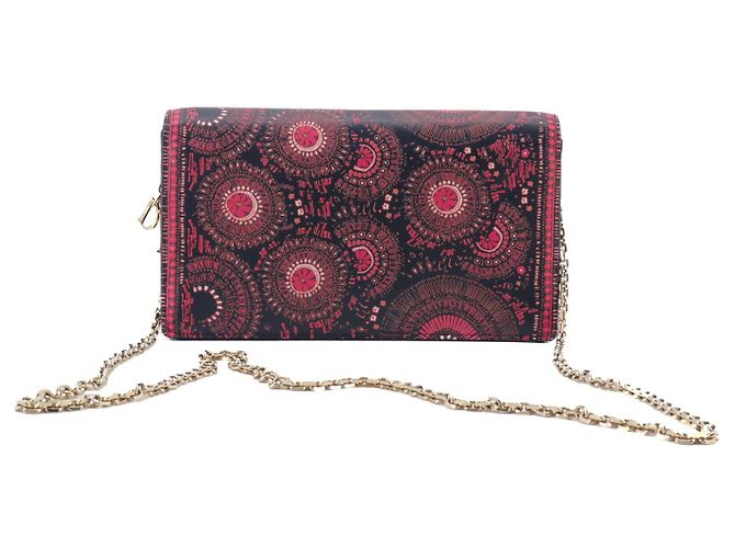 DIOR - Borsa a spalla Lady Dior in pelle fucsia Porpora - vista 3