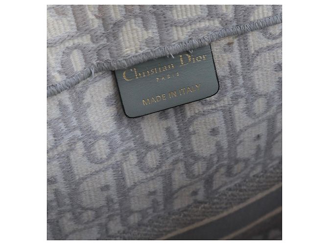 DIOR - Große Dior Book Tote Tasche aus grauem Dior Oblique Canvas - Ansicht 10