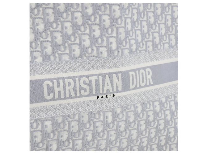 DIOR - Große Dior Book Tote Tasche aus grauem Dior Oblique Canvas - Ansicht 6