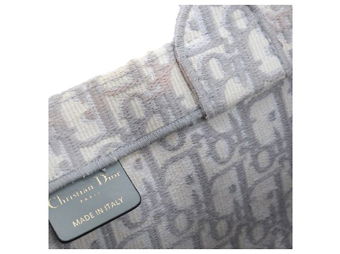 DIOR - Große Dior Book Tote Tasche aus grauem Dior Oblique Canvas - Ansicht 9