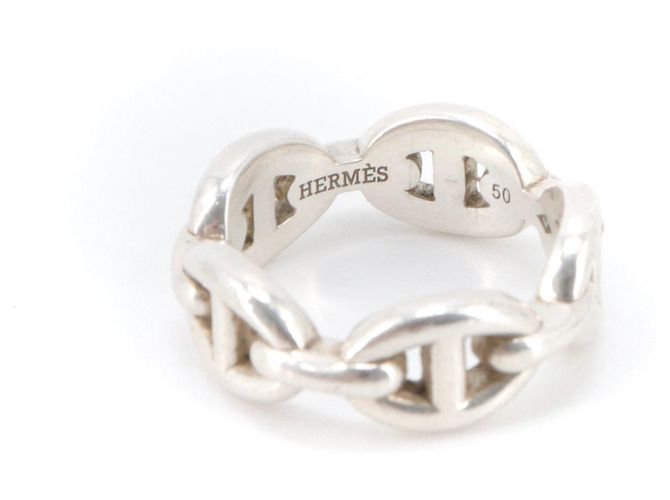 Ring HERMÈS - Anillo Cadena Ancla Hermès en plata (tamaño 50) - vista 3