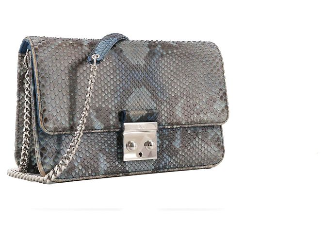 DIOR - Bolsa de ombro Miss Dior em python azul-cinza - vista 2