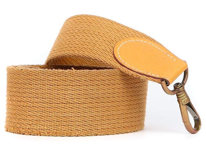 HERMÈS - Brauner Canvas-Schultergurt - Ansicht 2