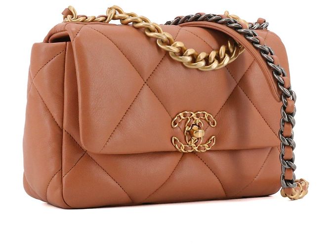 CHANEL - Borsa a spalla Chanel 19 in pelle marrone - vista 2