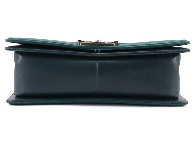 CHANEL - Borsa a spalla Chanel Boy in tweed blu anatra e pelle - vista 4
