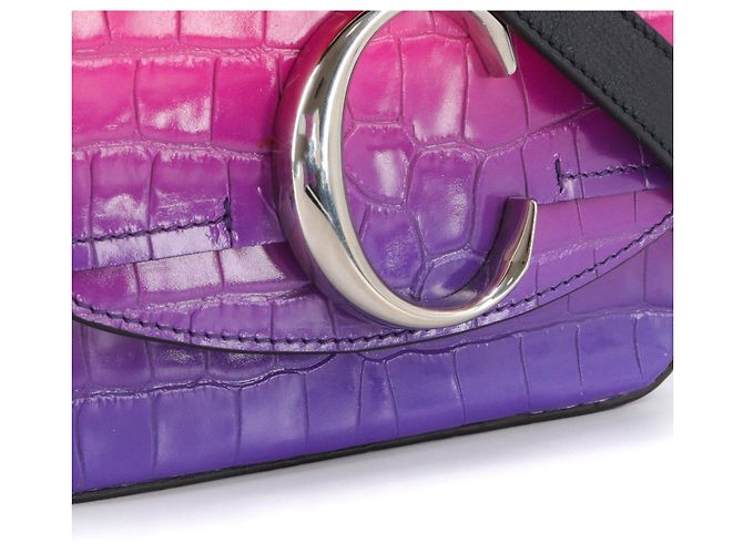CHLOÉ - Umhängetasche C Mini Chloé aus mehrfarbigem Krokoleder - Ansicht 6
