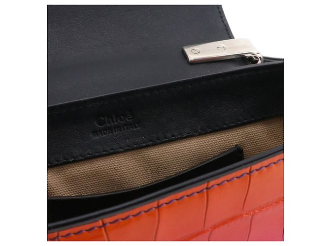 CHLOÉ - Umhängetasche C Mini Chloé aus mehrfarbigem Krokoleder - Ansicht 9