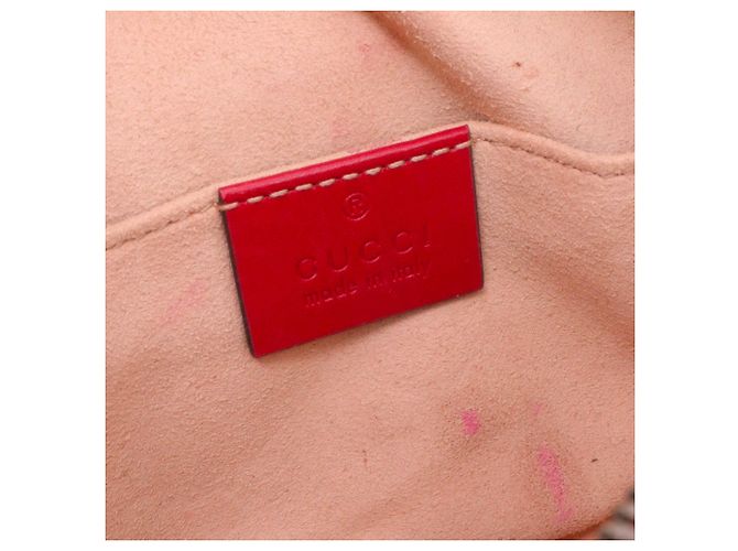 GUCCI - Marsupio GG Marmont Gucci in pelle a zigzag rossa - vista 7