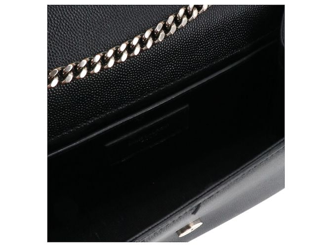 SAINT LAURENT - Saint Laurent Kate Small shoulder bag in black grained leather - view 10