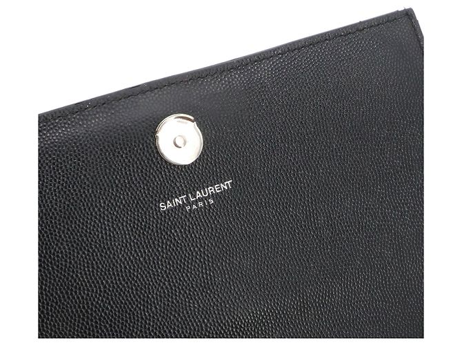 SAINT LAURENT - Saint Laurent Kate Small shoulder bag in black grained leather - view 9