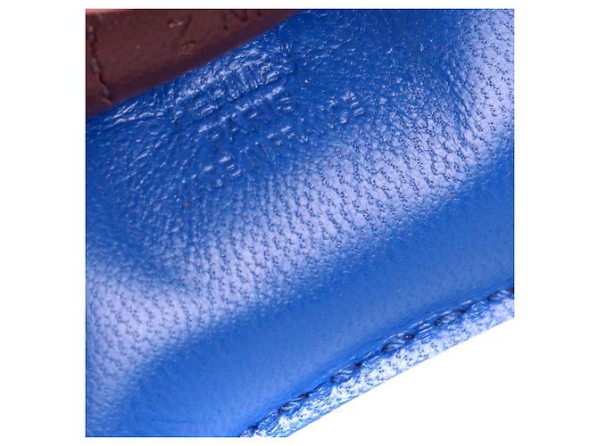 HERMÈS - Borsa Rodéo PM di Hermès in pelle blu - vista 4