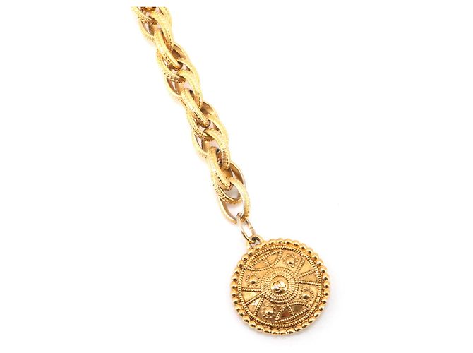 CHANEL - Chanel CC Medaillon Gürtel aus goldener Kette - Ansicht 2