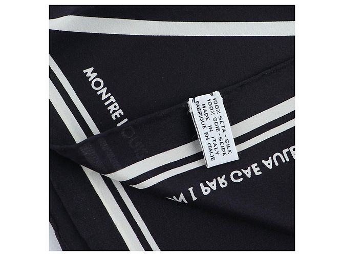 LOUIS VUITTON - Carré 140 Gae Aulenti Seide Uhren Schwarz - Ansicht 3